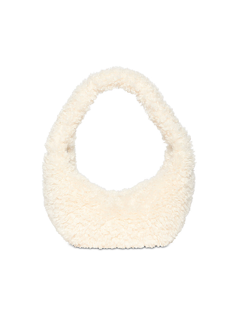 Umhängetasche CALVIN KLEIN "SHERPA CK ZIP PULLER LARGE BAG", Damen, Gr. B/H/T: 52cm x 25cm x 17cm, natural, Polyester, Taschen Umhängetasche, Henkeltasche, Schultertasche, Handtasche Damen 3
